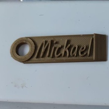 anahtar yüzük Mickael Sanat kolay 3d print model - Mito3D