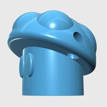 key ring mushroom gadget holder 3d print model - Mito3D