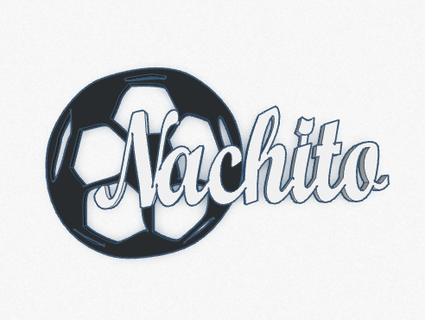 key ring nacho keychain rings name nachito soccer ball 3d print model - Mito3D