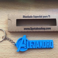 anel de chave nome alejandro vários alexander 5pet-los vingadores berloques chaveiros personalizados 3d print model - Mito3D