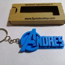 key ring name andres various custom chains personalized rings avengers fobs 5pet them 3d print model - Mito3D