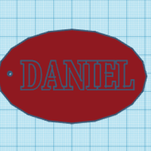 key ring name daniel fashion jolan keychain 3d print model - Mito3D