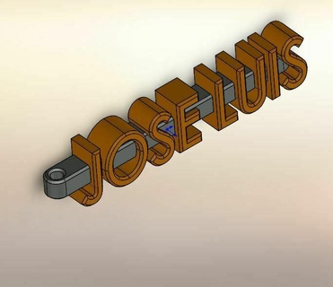key ring name jose luis keychain customized 3d print model - Mito3D
