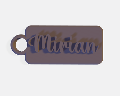 Schlüssel Ring Name Mirian Schlüsselbund 3d print model - Mito3D