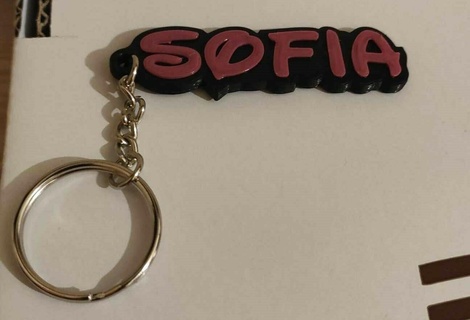 key ring name sofia keychain names 3d print model - Mito3D