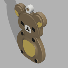 key ring oso porte-cl porte-clés chain bear ours animal 3d print model - Mito3D