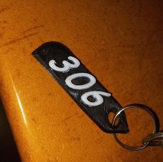 Schlüssel Ring Peugeot 306 3d print model - Mito3D