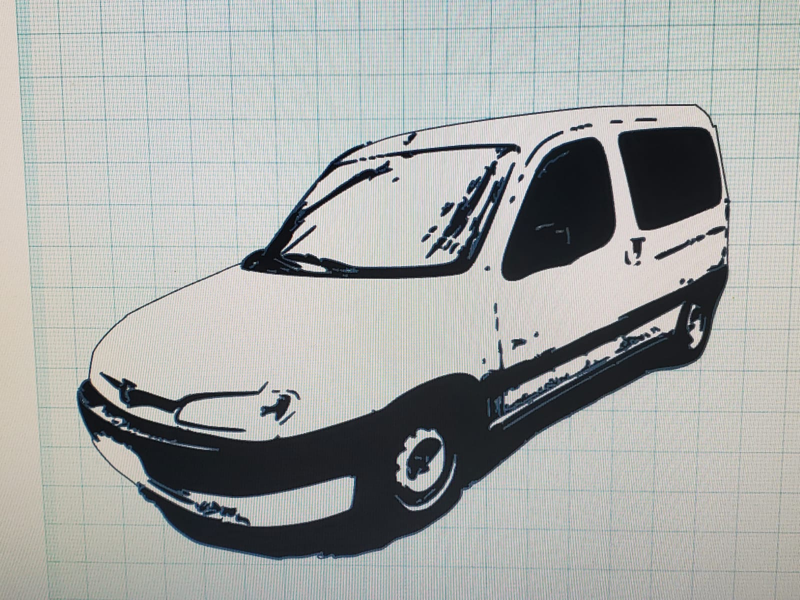 chave anel Peugeot parceiro Citroen berlingo velho linha 3D print model - Mito3D