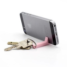 key ring phone holder gadget telephone stand 3d print model - Mito3D