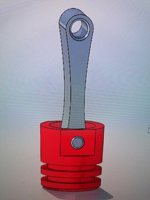 key ring piston decoration engine connecting rod 3D print model - Mito3D