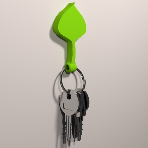 Anahtarlık kara populus çeşitli botany bitkiler anahtarları anahtar halkası doğa bırakır yaprak 3D print model - Mito3D