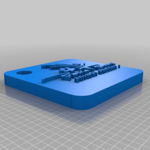 portachiavi prairie zampe quadrato doppio di spessore della piastra strumento La stampa 3d 3d print model - Mito3D