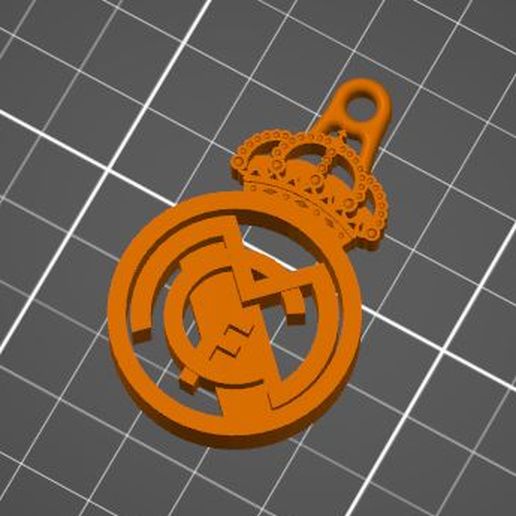 key ring real madrid football 3D print model - Mito3D