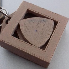 key ring reuleaux art math triangle reuleau constant diameter original 3d print model - Mito3D