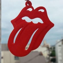 anel chave rollings stones a moda therollingstones mickjagger chaveiro rock 3d print model - Mito3D