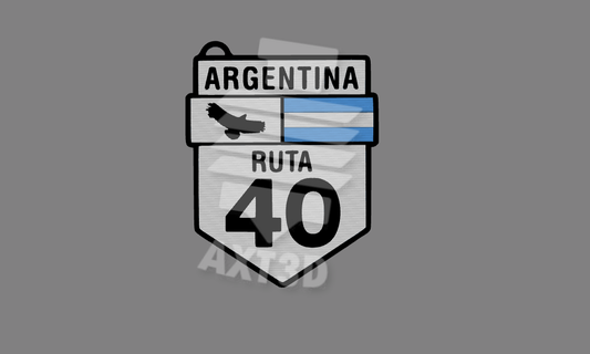 clé bague ruta 40 Argentine porte clés route 3d print model - Mito3D