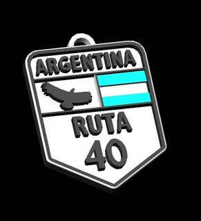 key ring ruta 40 argentina keychain route 3d print model - Mito3D