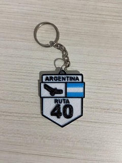 key ring ruta 40 keychain argentina route 9 street map world resale 3d print model - Mito3D