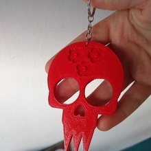 llave anillo self defense cráneo 3d print model - Mito3D