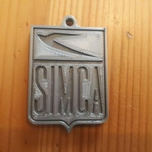 chiave squillare simca logo gadget talbot chrysler peugeot auto macchina Youngtimer 1000 1200 rally 3d print model - Mito3D