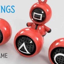 clé bague calamar Jeu bijoux Netflix masque jouets séries 3d rouge 3d print model - Mito3D