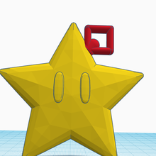 chiave squillare stella Mario portachiavi bros gioco video nintendo kart interruttore pendente cerchio decorazione 3d print model - Mito3D