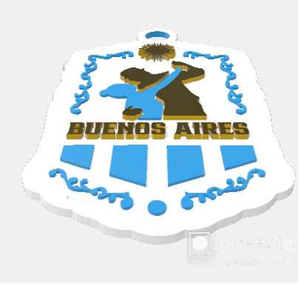 anahtar yüzük tango Buenos Havalar anahtarlık Arjantin bs 3d print model - Mito3D