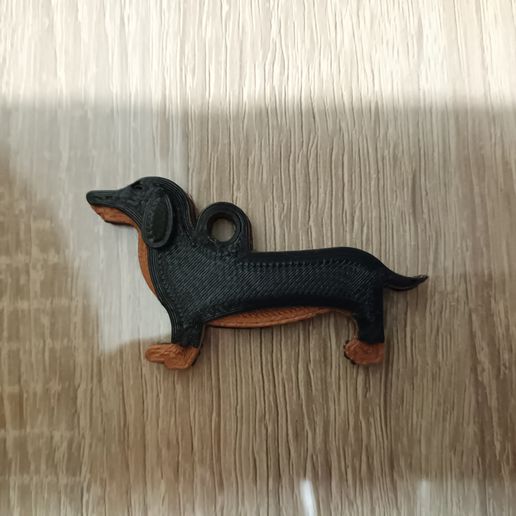 clé bague teckel gadget animal chien 3D print model - Mito3D