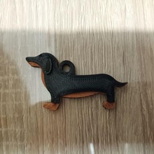 chave anel dachshund gadget animal cão 3d print model - Mito3D