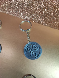 key ring trisk le triskel 3d bricoloup celtic decorative motif symbolic symbol 3d print model - Mito3D