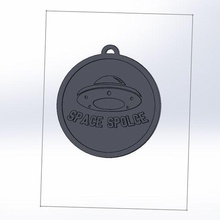 anahtar yüzük ufo Uzay spolce v1 3d print model - Mito3D