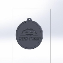 key ring ufo space spolce v3 3d print model - Mito3D