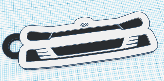 llave anillo Volkswagen scirocco llavero vw coche vehiculo 3d print model - Mito3D