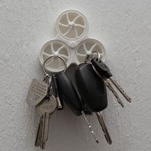 key ring zylindrischen Wand home keychain Schlüsselhalter - Organisation Tür 3d print model - Mito3D