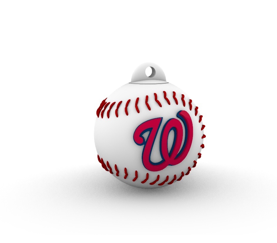 key ring washington nationals mlb container washinton lid 3D print model - Mito3D