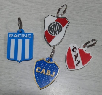 key rings 4 argentine clubs rim soccer argentina league river mouth independent racing 3d print model - Mito3D