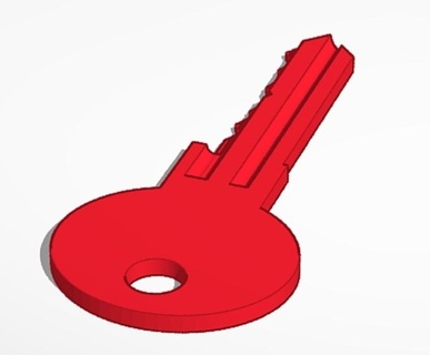 key shape keychain 3d print model - Mito3D