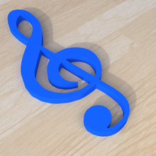 anahtarı sol 3d baskı çeşitli masa şarkı melodi mevcut hediye dekorasyon anahtar notlar oyuncak müzik solfej 3d print model - Mito3D