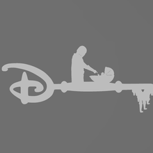 chave Estrela guerras clave yoda bebê mandaloriano amarelo Disney 3d print model - Mito3D