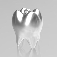 la clé de dent divers molaire anneau porte-clés le dentiste odonto dentaire 3d print model - Mito3D