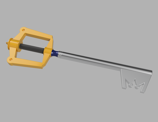 keyblade krallık kalpler kılıç anahtar disney bıçak ağzı 3d print model - Mito3D