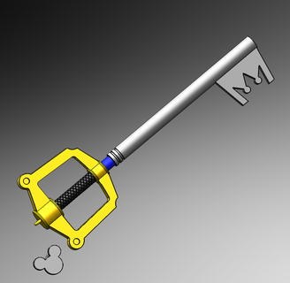 llave espada Reino corazones 3d print model - Mito3D