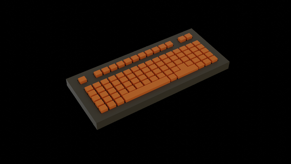clavier teclado ordinateur pc carnet joueur 39 banderole 3d print model - Mito3D