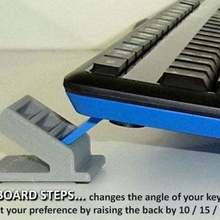 keyboard steps - adjust angle computer keyboards gadget work typing tilt solution simple riser raise practical office gaming easy comfort adjustable 3d print model - Mito3D