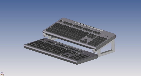 keyboard support support keyboard  3d print model - Mito3D