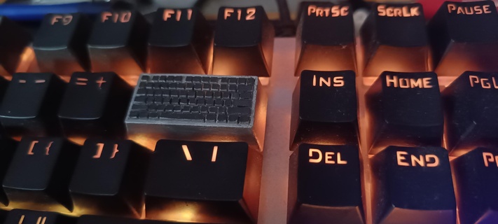 klavye tuşu geri 3d print model - Mito3D