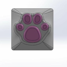 tecla patas gato 3d modelo teclado jogos 3d print model - Mito3D