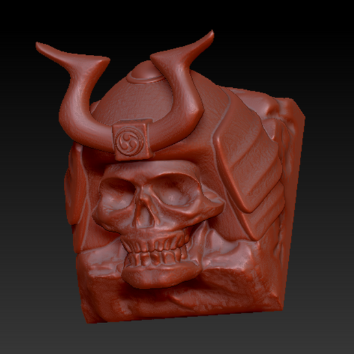 tecla muerto samurai Arte teclas muerte oni 3D print model - Mito3D