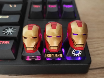 keycap iron man key ironman avengers mechanic keyboard marvel 3d print model - Mito3D