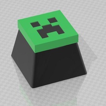 Tastenkappe Minecraft Kriechpflanze Schlüssel 3d print model - Mito3D